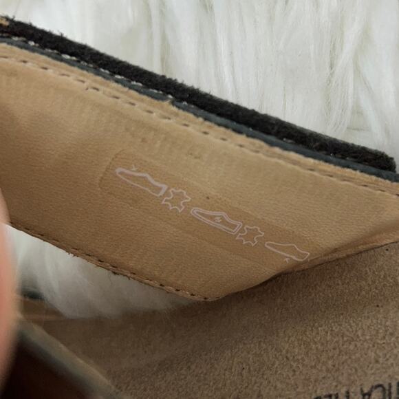 $185 Mephisto Brown Slip On Slide Leather Footbed Sandal 37 / 7 Summer Casual - Picture 7 of 7